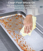 Chafing Dishes for Buffet 4 Pack, [Ultrasonic Mirror Polishing] Chafing Dish Buffet Set 9QT, [Rolled Edge Finger Protection] Buffet Servers and Warmers for Any Party, Wedding, Birthday and Hotel