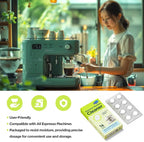 Espresso Machine Cleaning Tablets,16 Pack Coffee Machine Descaler Compatible with Breville, Gaggia, Delonghi, Jura, Coffee Oil Remover Tablets Suitable for use with all Espresso machines