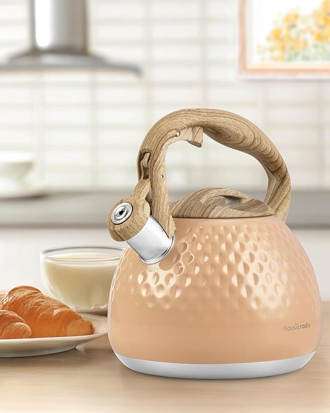 Tea Kettle,2.5 Quart Stovetop Tea Kettles Loud Whistle,Food Grade Stainless Steel Water kettles for Stove Top with Anti-hot Ergonomic Handle,Suitable for All Heat Sources