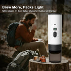 Portable Espresso Coffee Maker for Travel, Mini Camping Espresso Machine, Car Self-Heating Coffee Makers with USB-C, Compatible with Ground Coffee & NS Capsules for RV/Office/Hiking