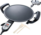 Ethniq 16" Electric Griddle for Ethiopian Injera, Somalian Anjero, Crepe, Lefse, Mogogo, Mitad, Pancake Teff Maker - Adjustable Digital Heat Control - Non-Stick Surface - Even Heat Distribution