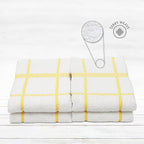 100% Cotton Terry Dish Towels, 4 Pack Checks, 16 x26 Inches, Super Soft and Absorbent Kitchen Towels, Perfect for Kitchen Cleaning and Dish Washing | Yellow