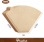 200 Count #4 Cone Coffee Filters 8-12 Cups, Disposable Coffee Filters 4 Cone Paper Unbleached Natural 4 Filters Paper Compatible with Ninja, Drip and Pour Over Coffee Maker