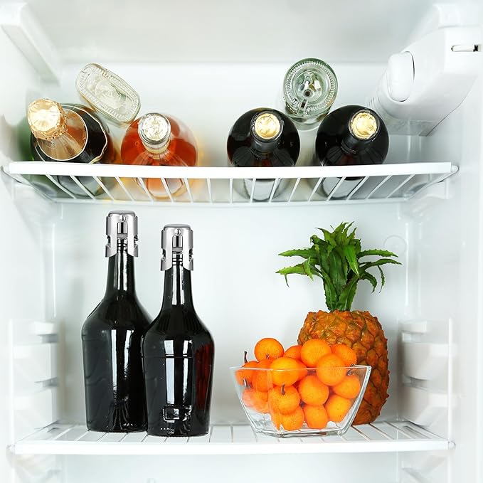 Tessco 24 Pcs Stainless Steel Champagne Stopper Reusable Bottle Sealer Wine Corker Champagne Cork Stopper with a Built in Sealing Plug Compact Champagne Saver Plug for Cava Prosecco (Silver)