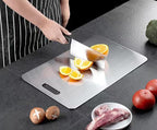 Titanium Cutting Board, New Upgrade Pure Titanium Cutting Boards for Kitchen,Food Grade 316 Stainless Steel Cutting Board，Double sided Dishwasher Safe 18.1 * 11.8inch