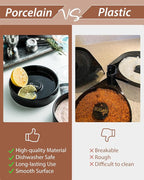 Bar Glass Rimmer for Margarita and Cocktail, Ceramic Salt Sugar Glass Rimmer Sugar Container for Cocktails Home Bar Accessories Set of 2, Black