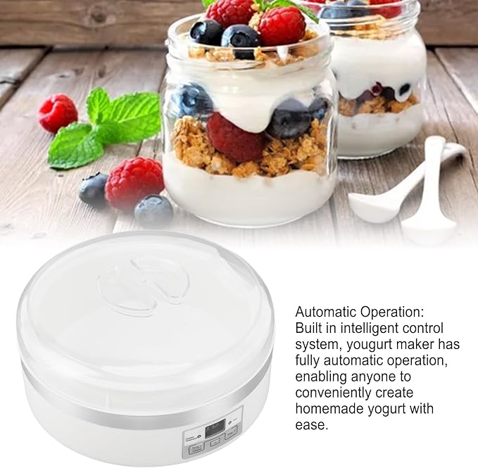 Yogurt Maker, Electric Yogurt Maker Machine with 7 Glass Jars, Automatic Greek Yogurt Machine with Temperature Control & Time Control for Home Use, Homemade Yogurt is Easy to Use