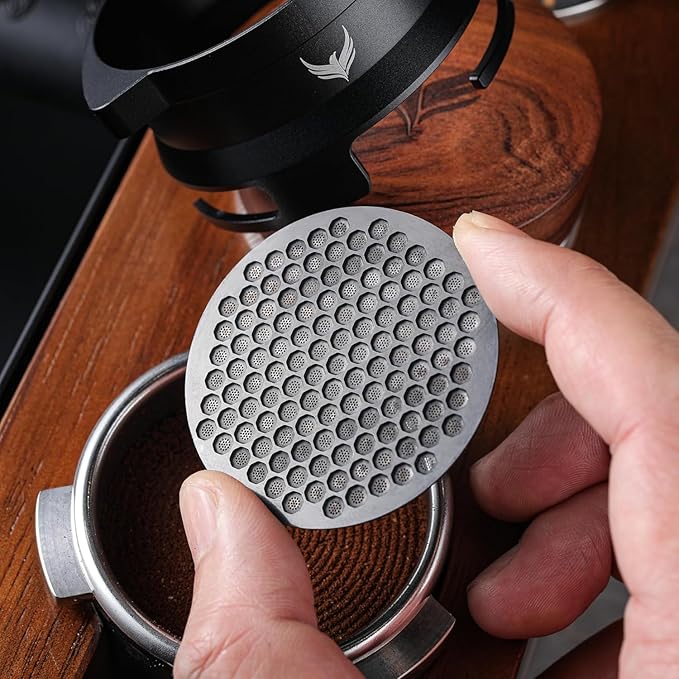 54mm Espresso Accessory Set For Breville Machines Includes Walnut & Leather Tamping Mat, Calibrated Tamper & Distributor, Dosing Funnel & Puck Screen, Bottomless Portafilter
