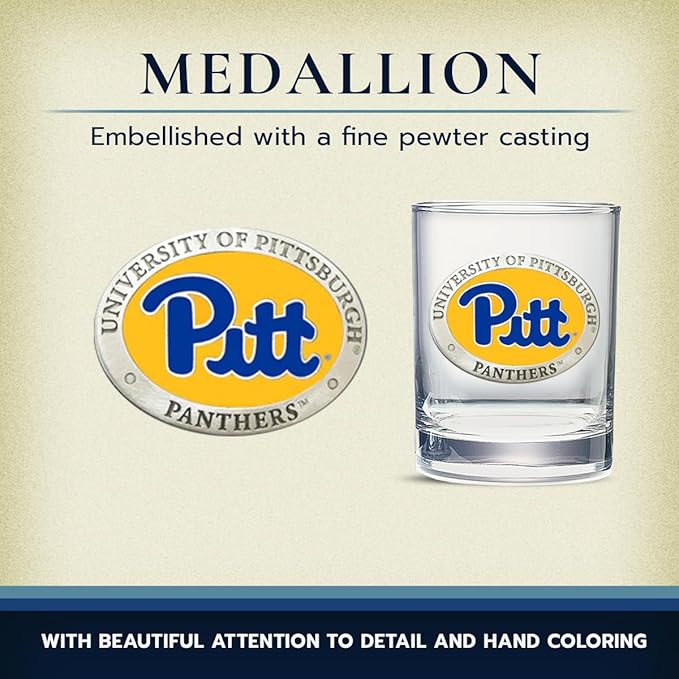 Heritage Pewter Pittsburgh Double Old Fashion | Double Rocks Glass 14 OZ for Liquor | Expertly Crafted Pewter Glass