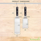 Anmarko Grill Spatula Set - Long Metal Spatula Spatula - Griddle Scraper and Pancake Flipper or Pizza Spatula - Offset Spatula - Stainless Steel Utensil Great for BBQ Grill Flat Top