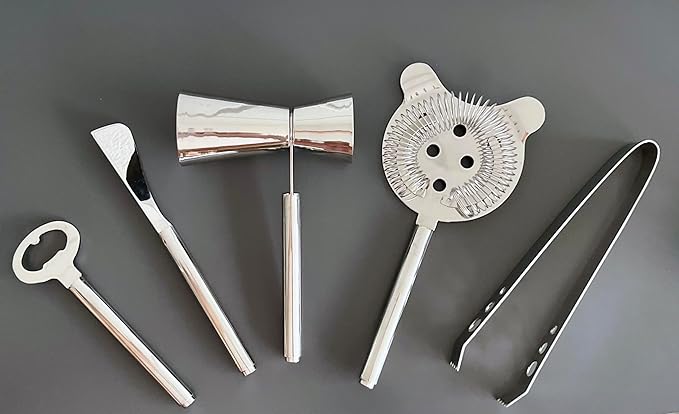 Antique Gold Stainless Steel Cocktail Shaker and Bar Equipment | Antique Gold Bar Tools