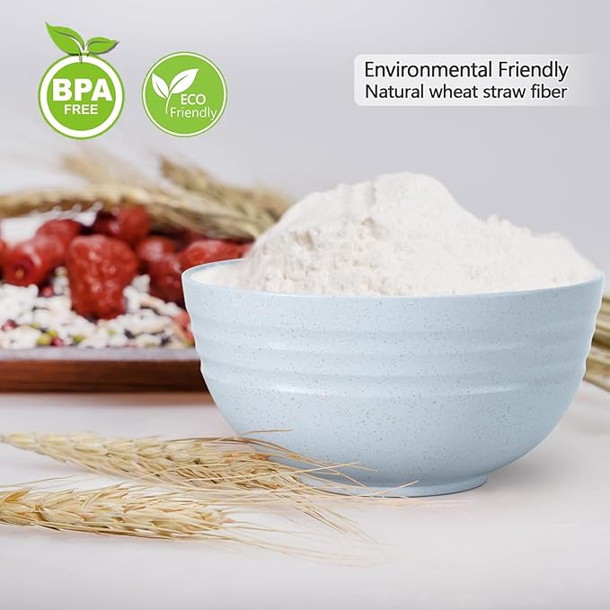 Homestockplus Cereal Bowls 24 OZ Microwave and Dishwasher Safe Bowl BPA-Free Eco-Friendly Bowl Sets Mixed Color for Cereal, Salad, Soup, Rice[Set of 8]