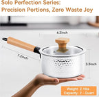 3-Ply Stainless Steel Pot, 2 Quart Sauce Pan, Multipurpose Small Cooking Pot with Glass Lid, Fast Heating Yukihira Pot, All Cooktop Compatible for Milk, Soups, Pasta and Everyday Cooking