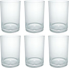 AOYITE 12 oz Clear Drinking Cups, Unbreakable Highball Glasses set of 6, Reusable Stackable Water Tumblers, BPA Free Dishwasher Safe