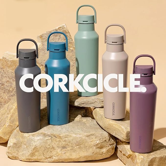 Corkcicle Sport Canteen Insulated Tumbler, North Shore, 20 oz – Reusable Water Bottle Keeps Beverages Cold for 25 Hours & Hot 12 Hours – Cupholder Friendly Tumbler with Screw-On Cap