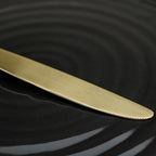 Alata Kate Champagne Gold Satin 40-Piece Silverware Set, Service for 8, Stainless Steel Flatware Set, Matte Polished Cutlery Set, Dishwasher Safe