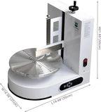 Semi Automatic Birthday Cake Smoothing Coating Machine, AC110V 6-14in Cake Cream Spreading Machine, Cakes Decorating Cream Coating Machine Turntable with Graduated Scraper, Baking Supplies (White)