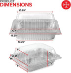 Stock Your Home 9x13 Disposable Baking Pan with Lid (10 Pack) Heavy Duty Aluminum Cake Pans with Lids, Clear Plastic Cover, Food Container for Lasagna, Casserole, Brownie, Rectangular Sheet Tray