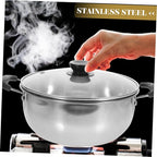 PRETYZOOM 1pc Stainless Steel Steamer Pot Versatile Stockpot for Soup Boiling Rustproof Kitchen Cookware Easy to Clean Capacity for Delicacies for Home Cooking Random Style