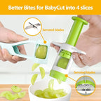 Grape Cutter suit, Stainless Steel Fruit Cutter for Grapes, Strawberries and Cherry Tomatoes, Slice into Quarters, Effortless Kitchen Tool for Fruit Salad Preparation, Quick and Easy Meal Prep