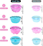 Tongjude 48 Pieces Silicone Donut Mold, 3.15" Diameter 1.37" Deep Small Reusable Baking Cups, Non-Stick, 4 Shape Silicone Molds, Heat Resistant Bakeware for Bagel, Muffin, Jello and Cake Baking