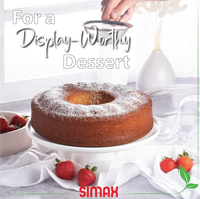 SIMAX Glass Bundt Cake Pan, Shallow (4.75”), Heat, Cold, and Shock Proof, Holds 2.1 Quarts (8.4 Cups), Made in Europe, Great for Ring Cakes, Puddings, Desserts, Monkey Bread, and More