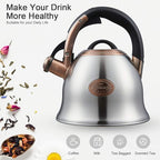 Tea Kettle -2.2 Quart Tea Kettles Stovetop Whistling Teapot Stainless Steel Tea Pots for Stove Top Whistle Tea Pot