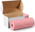 Exquisite Party Solids 54 Inch X 100 Feet Pink Plastic Table Cover Roll in A Cut - to - Size Box with Convenient Slide Cutter. Cuts Up to 12 Rectangle 8 Feet Plastic Disposable Tablecloths