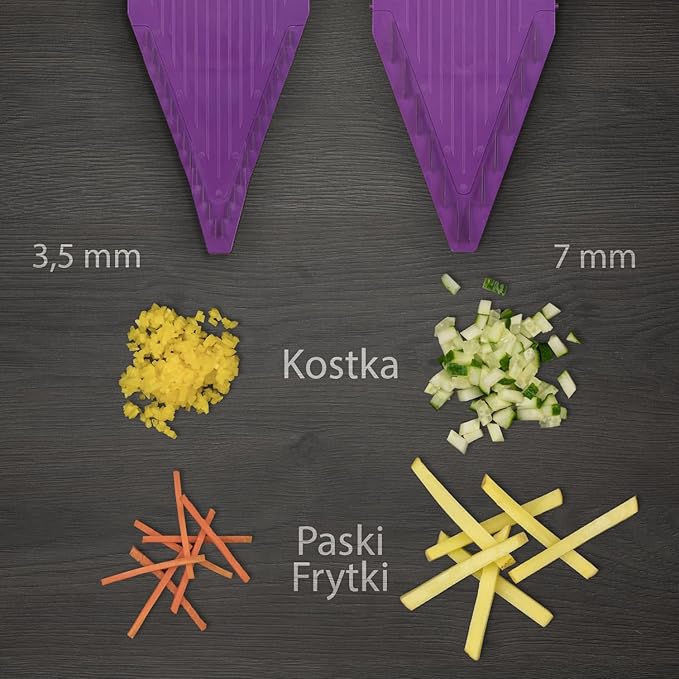 Borner V5 (V) Power Mandoline Vegetable/Fruit Slicer Cutter Chopper + Safety Holder (Purple)
