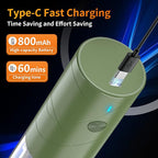 2Pack Electric Salt and Pepper Grinder Set USB Rechargeable with Warm LED Light, Adjustable Coarseness Lidaop Large Capacity Automatic Salt Pepper Mill Grinder for Kitchen, Restaurant, Outdoor, Green