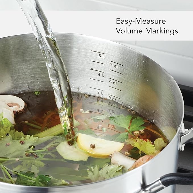 KitchenAid Stainless Steel Cookware/Pots and Pans Set, 10 Piece, Brushed Stainless Steel