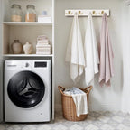 Double-Prong Coat Hooks Wall Mounted - 8 Pack Gold Wall Hooks for Hanging - Great for Living Room, Bedroom, Bathroom, Closet for Coat, Bag, Towel, Hat, Key, Cup, Watch, Heavy-Duty, Easy to Install