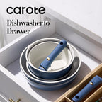 CAROTE 17pcs Pots and Pans Set, Nonstick Cookware Set Detachable Handle, Induction Kitchen Cookware Sets Non Stick with Removable Handle, RV Cookware Set, Oven Safe