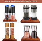 Hion Salt and Pepper Mill Tray,Oak Wood Tray, Salt & Pepper Grinder Accessories（Inner Dia 2.76 inch / 7cm）fit many Mills & Shakers