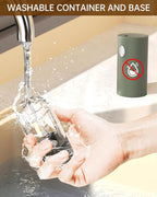 CIRCLE JOY Electric Salt and Pepper Grinder Set Rechargeable Salt and Pepper Mills with Storage Base, Adjustable Coarseness and LED White Light, Washable 95ml Container, Green