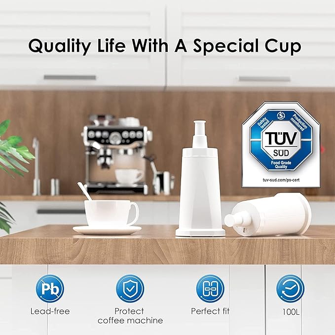 Waterdrop Coffee Filter, Replacement for Breville® Water Filter, Breville® Express Espresso Machine Water Filter, Breville® Barista Touch, Oracle® Touch BES990, TÜV SÜD Certified, 2 Packs