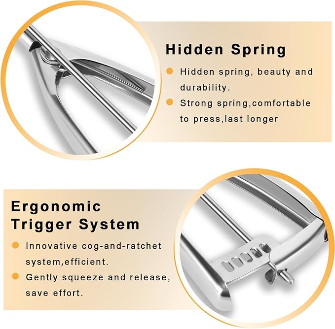 Cookie Scoop Set - Small/1 Tbsp, Medium/2 Tbsp, Large/3 Tbsp - Cookie Dough Scoop, Cookie Scoops for Baking Set of 3,18/8 Stainless Steel Melon Baller Scoops Ice Cream Scoop