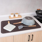 Silicone Dish Drying Mat for Multiple Usage,Easy clean,Eco-friendly,Heat-resistant Silicone Mat for Kitchen Counter or Sink,Refrigerator or Drawer Liner Coffee 4XL 32 inches x 18 inches