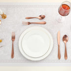 Rose Gold Silverware Set,60-Piece Stainless Steel Flatware for 12, Heavy-Duty 18/0 Stainless Steel Utensils,Mirror Polished Dishwasher Safe for Home & Kitchen Dining