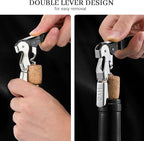 HYZ Wine Opener Bulk 20Pack for Bartender, Professional Waiter Corkscrew Wine Key for Servers,Wine Bottle Opener Double Hinged, Wine Accessories Set for Party Favor, Black