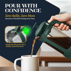 ESPRO P3 French Press Coffee Maker – Patented Double Micro-Filter for Grit-Free Brew, Heat Resistant thicker Borosilicate Glass Coffee press – Green (32 oz)