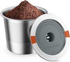 RETHONE K Cup Reusable Coffee Pods, Stainless Steel Reusable K Cups Coffee Filter Compatible for Keurig 1.0 & 2.0 Coffee Makers BPA-Free Refillable Coffee Filters (1 Pack)