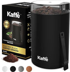 Kaffe One-Touch Coffee Grinder Electric w/Cleaning Brush (3 oz) - Coffee Grinders for Home Use - Up to 12 Cups of Coffee per Grind - Easy On/Off Coffee Bean Grinder - Black