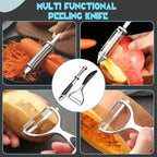 Professional Stainless Steel Vegetable Peeler - Ultra Sharp Y & I Shape Potato Peelers with Non-Slip Soft Grip Handle, Effortless Carrot & Fruit Peeling Kitchen Tools, Set of 2