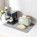 Silicone Dish Drying Mat for Multiple Usage,Easy clean,Eco-friendly,Heat-resistant Silicone Mat for Kitchen Counter or Sink,Refrigerator or Drawer Liner Grey 3XL 28 inches x 18 inches