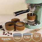 Ceramic Espresso Cups Set of 4, Double Walled Espresso Coffee Mugs for Nespresso Cups, Special glazed Demitasse Cups Expresso Coffee Cup for Espresso Machine (Brown)