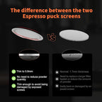 MHW-3BOMBER 53mm Espresso Puck Screen 2 Packs Metal Coffee Filter Reusable Espresso Filters for 54mm Portafilter Basket 0.8mm Thickness FG7009M-OS