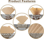 200 Count Coffee Filter, Unbleached Cone Filters for 2-4 Cup Brewers, Biodegradable and Chemical-Free Coffee Filters for Home, Travel & Office (Size #2)