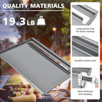 Cast Iron Grill Griddle for Weber, Charbroil, Nexgrill, Cusinart, Expert, Napoleon, Pit boss, Traeger | Full-Size Replacement Cooking Griddle 24x16 inch | Heavy-Duty Even Heating