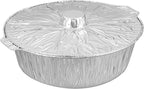 Foil Lux 8.5 Quart Pans And Lids, 10 Disposable Pots With Lids - Oven-Ready, Stove Compatible, Aluminum Foil Baking Pans, Freezable, For Outdoor Camping, Vacation, Picnic, And More - Restaurantware